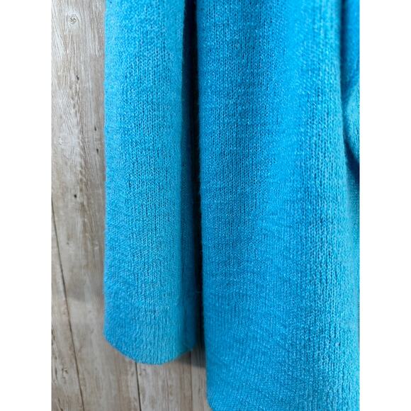 Lilly Pulitzer Sweater Cardigan S Aqua‎ Blue Draped Open Front Relaxed Fit Y2K - Picture 4 of 9
